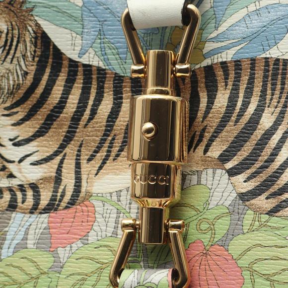 Gucci Tiger Jackie 1961 Small Leather Shoulder Bag, Women's, Blue Multicolor,... - Picture 7 of 8